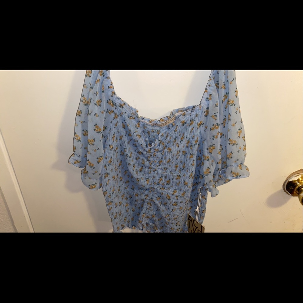 Off shoulder floral top